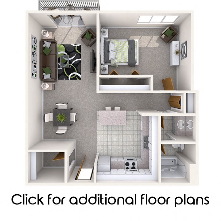 Floor Plans of Waters Edge Apartments in East Lansing, MI